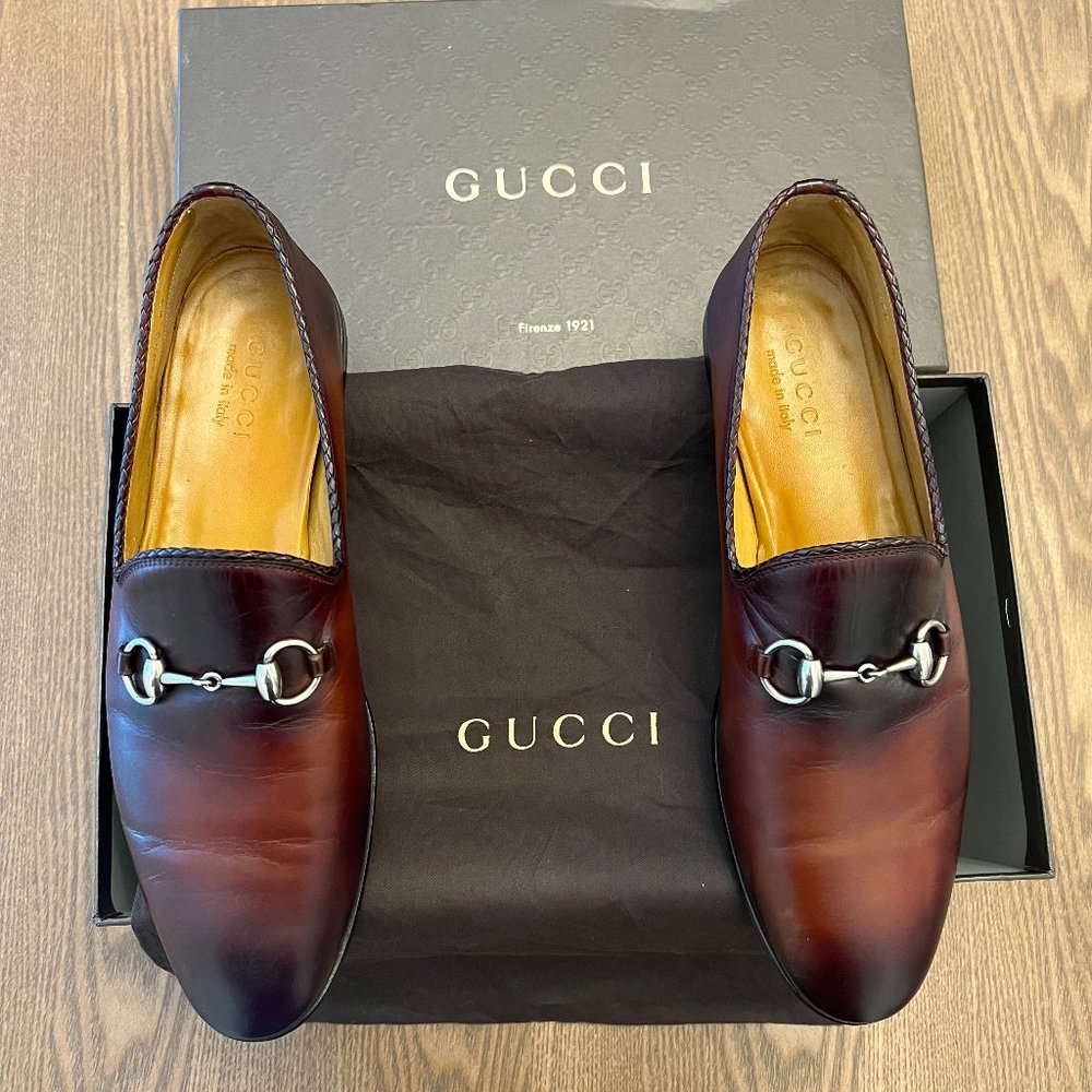 Gucci Horsebit Loafer, brown, size 8.5(Gucci Sizing)